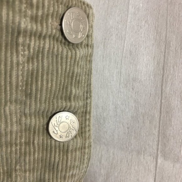 CHIC Jeanswear Corduroy Jumper Dress XL Beige Brown Pockets Knee Sleeveless - Picture 4 of 9